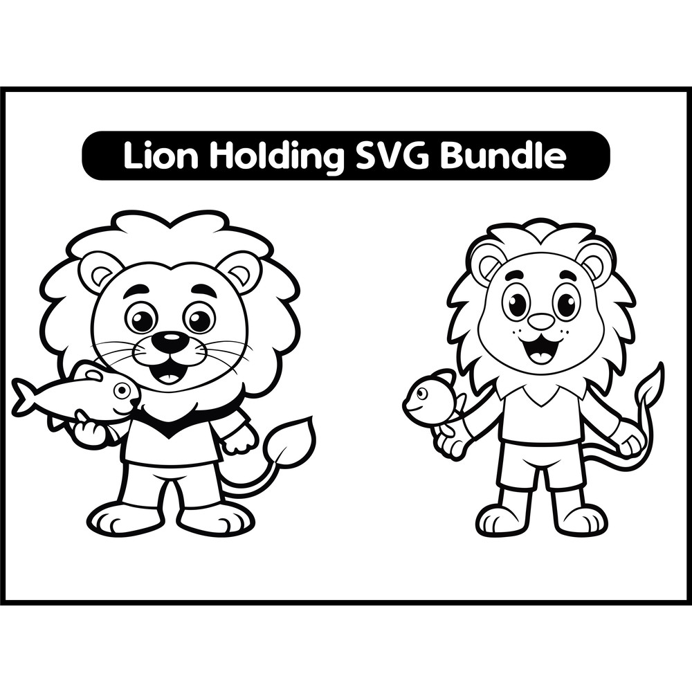 Lion Holding SVG Bundle 2