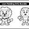Lion Holding SVG Bundle 2