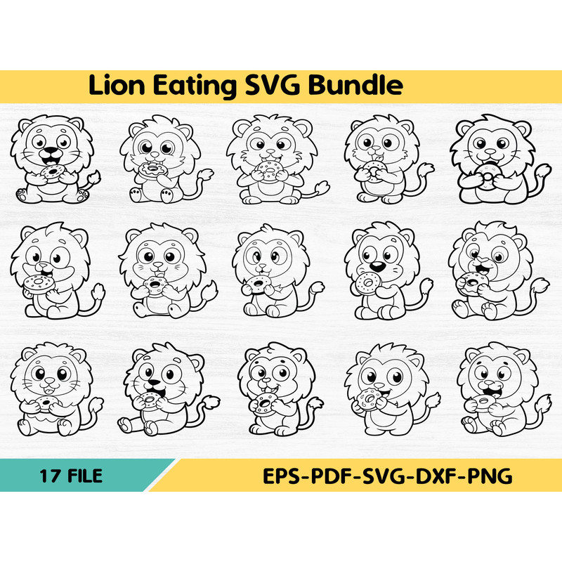 Lion Eating SVG Bundle 0