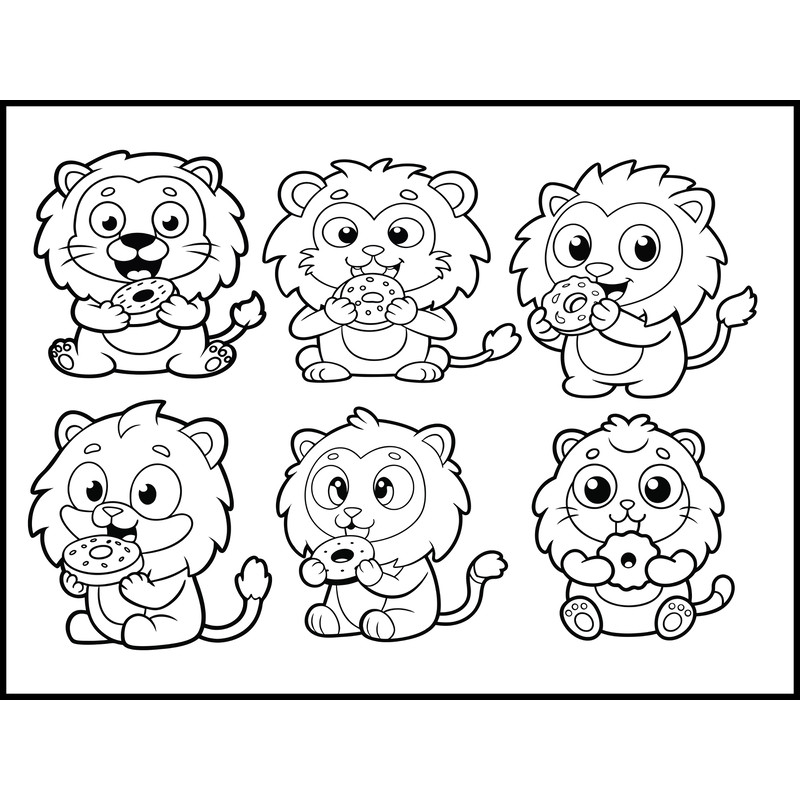 Lion Eating SVG Bundle 1