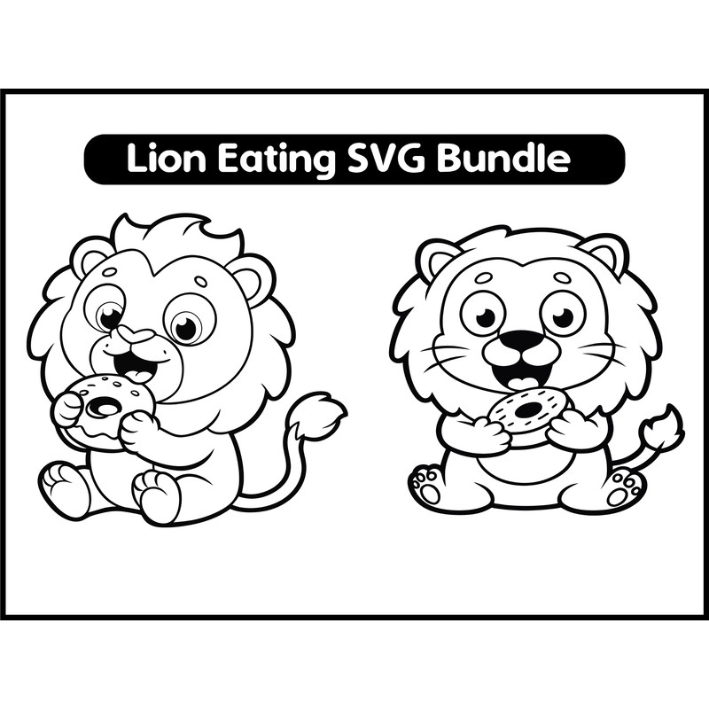Lion Eating SVG Bundle 2