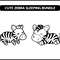 Cute Zebra Sleeping Bundle 2