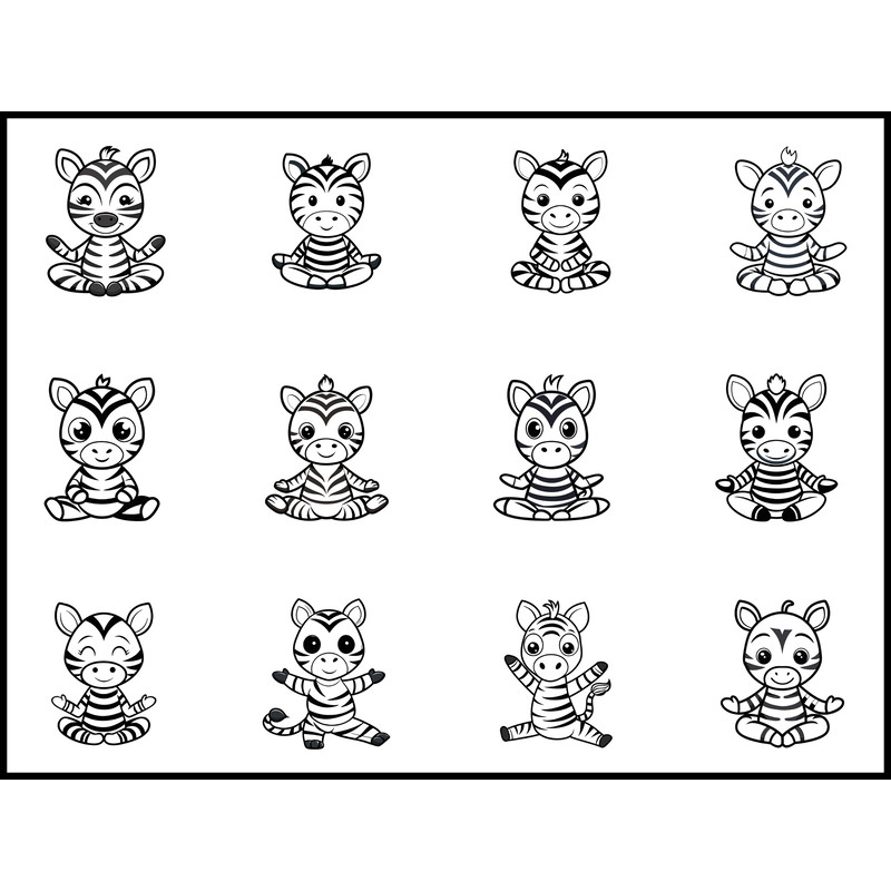 Baby Zebra Meditation Yoga Bundel 1