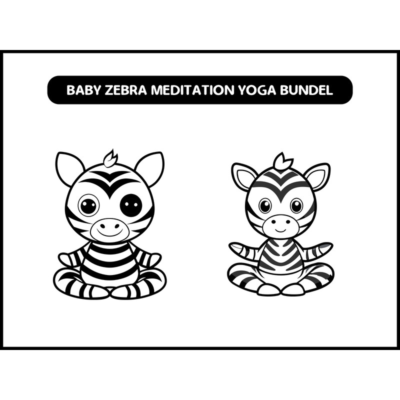 Baby Zebra Meditation Yoga Bundel 2