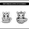 Baby Zebra In Coffee Cup Svg Bundle 2