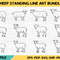 Sheep Standing Line Art Bundle 0