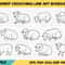 Sheep Crouching Line Art Bundle 0