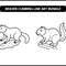 Beaver Climbing Line Art Bundle 2