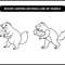Beaver Carrying Materials Line Art Bundle 2