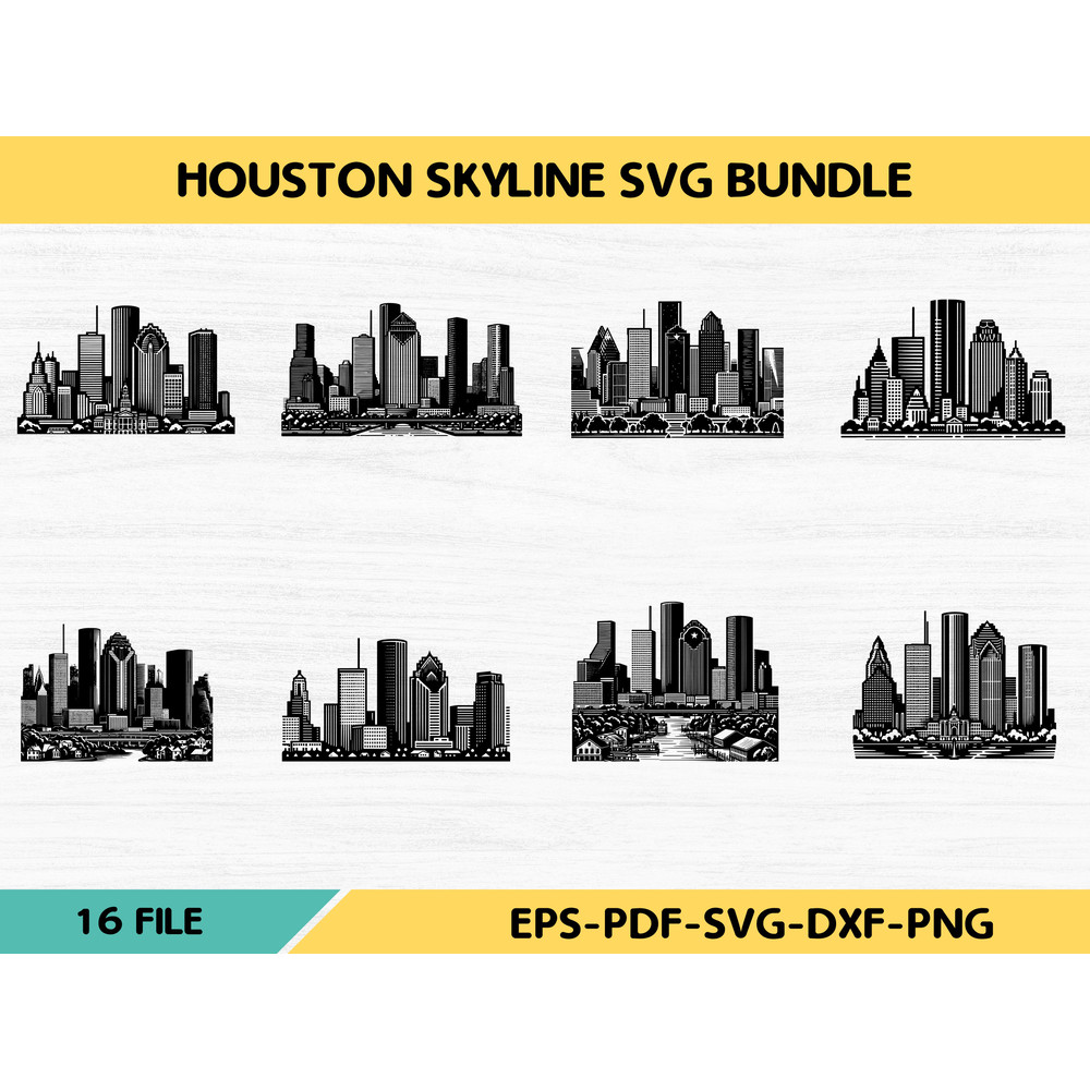 Houston Skyline SVG Bundle 0