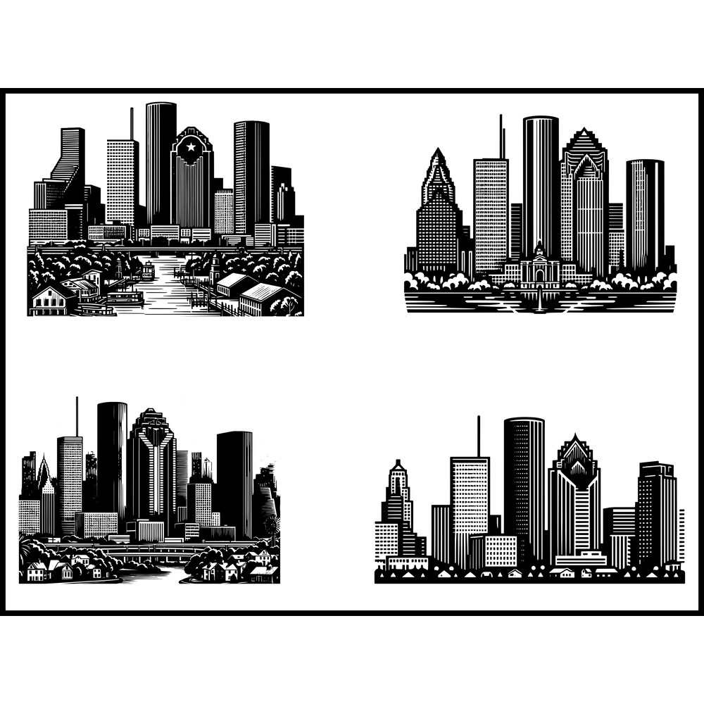 Houston Skyline SVG Bundle 1
