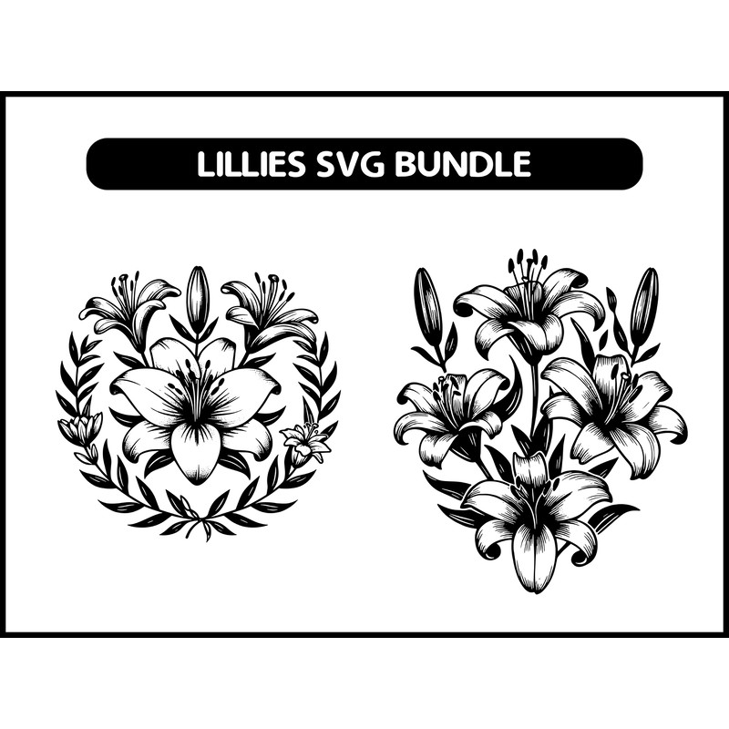 Lillies Svg Bundle 2