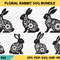 Floral Rabbit Svg 0