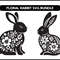 Floral Rabbit Svg 2