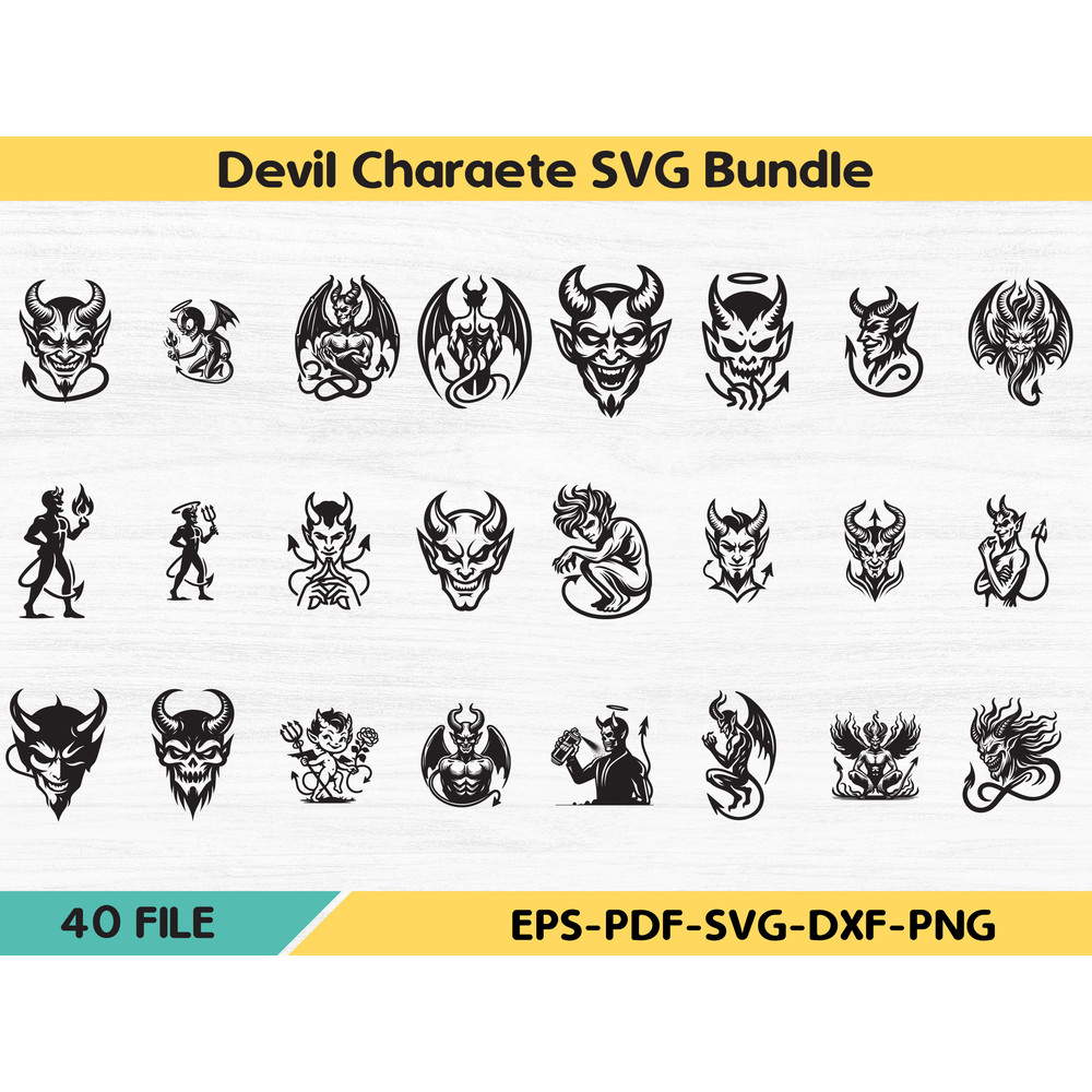 Devil Charaete SVg Bundle 0