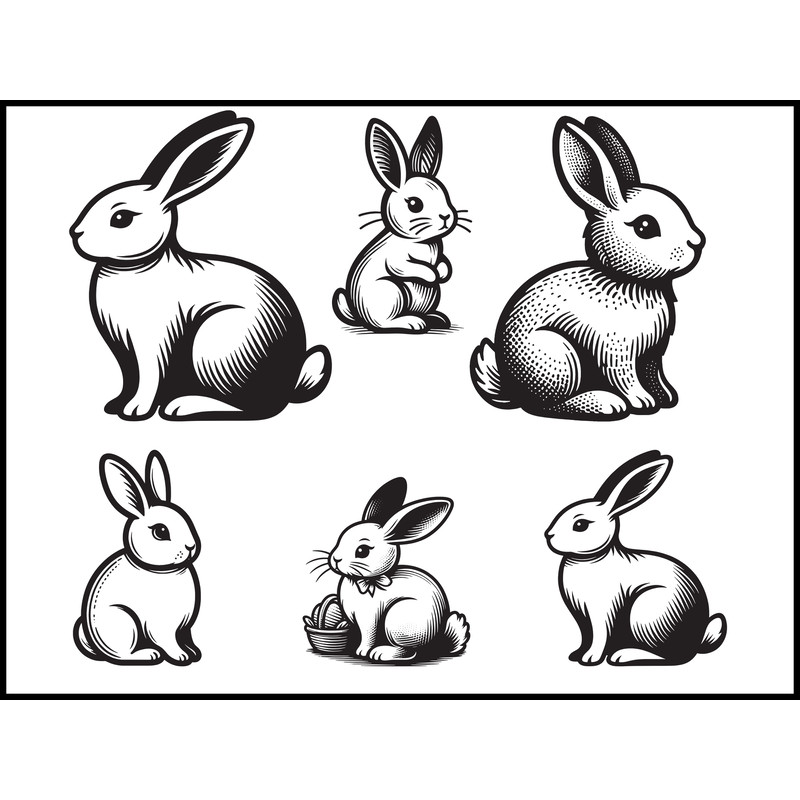 Rabbit Svg Bundle 1