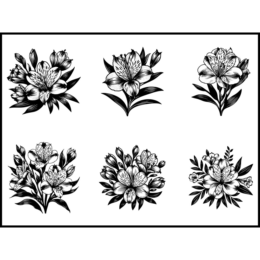 High Quality Alstroemeria SVG 1