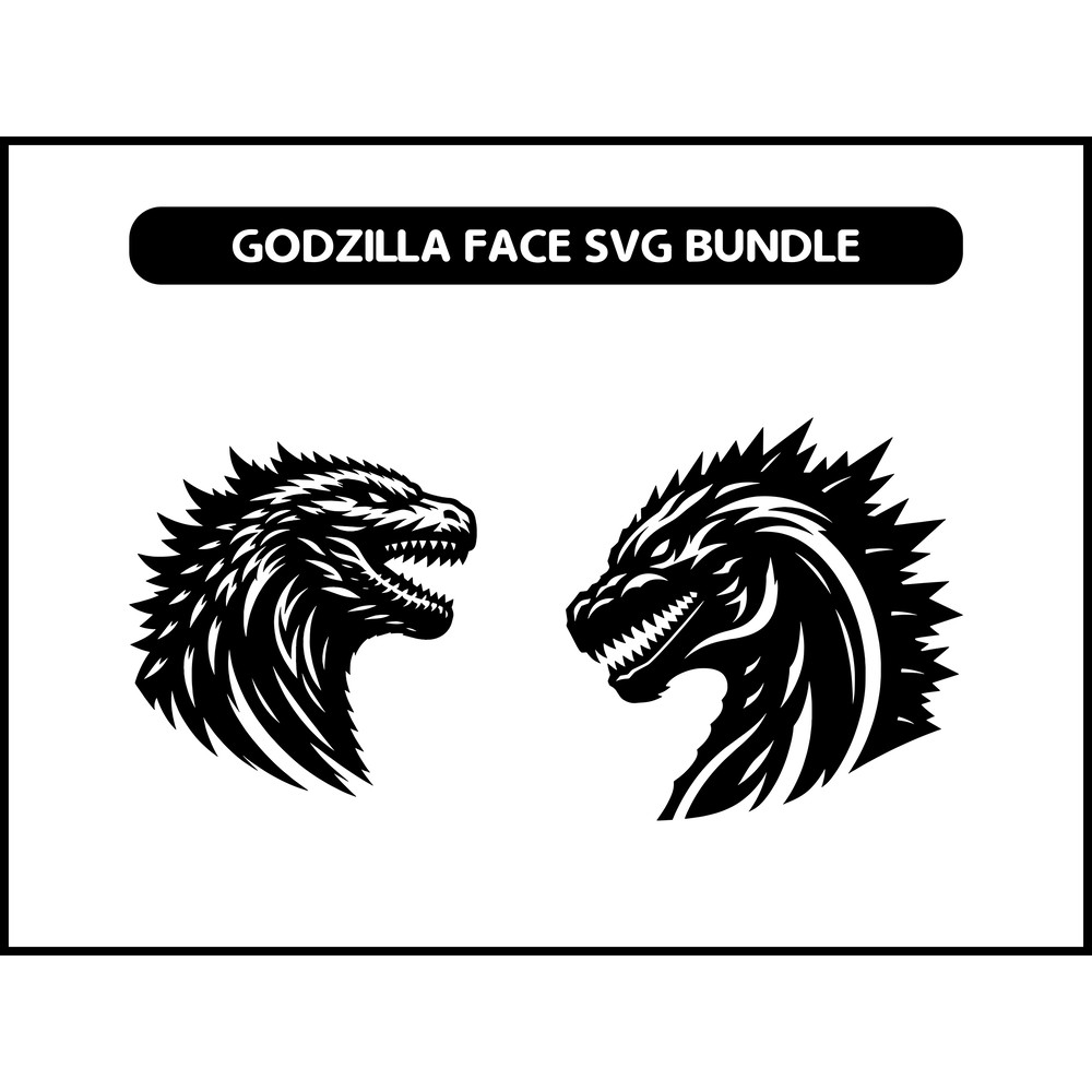 Godzilla Face Svg Bundle 2