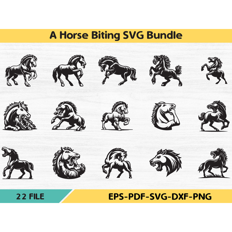 A Horse Biting SVG Bandle 0
