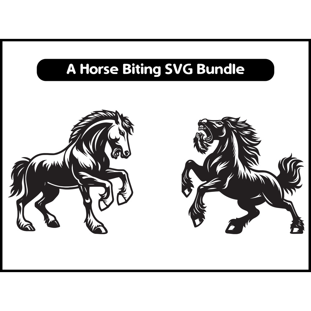 A Horse Biting SVG Bandle 2