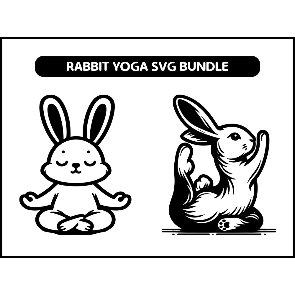 Rabbit Yoga Svg Bundle 2