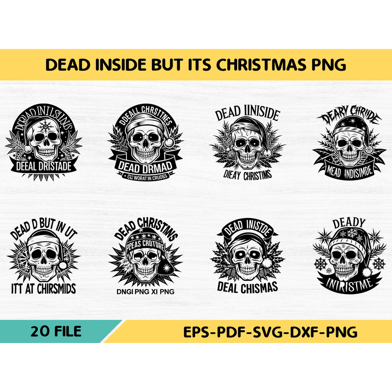 Dead Inside But Its Christmas SVG Bundle 0
