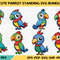 Cute Parrot Standing Svg Bundle 0