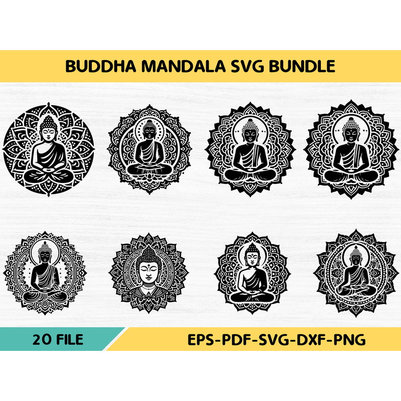 Buddha Mandala Svg Bundle 0