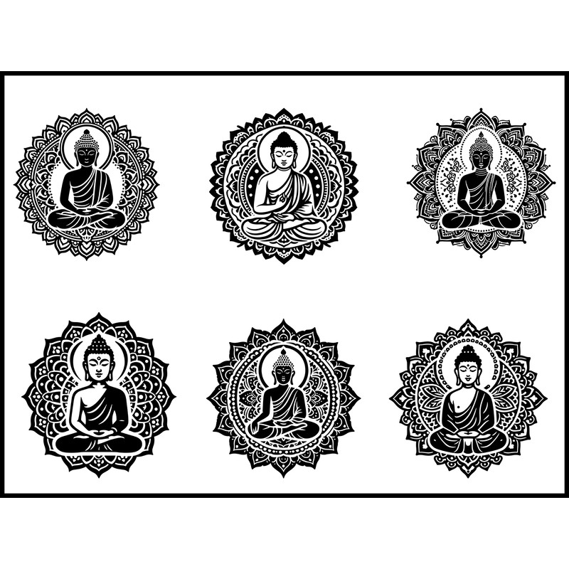 Buddha Mandala Svg Bundle 1