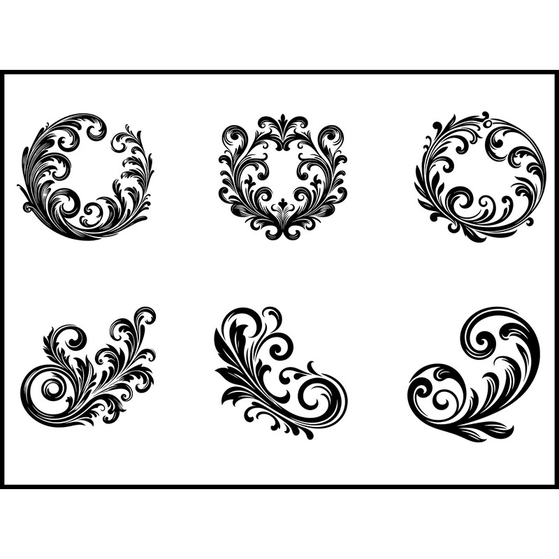 Flourish Ornament Frame Svg 1