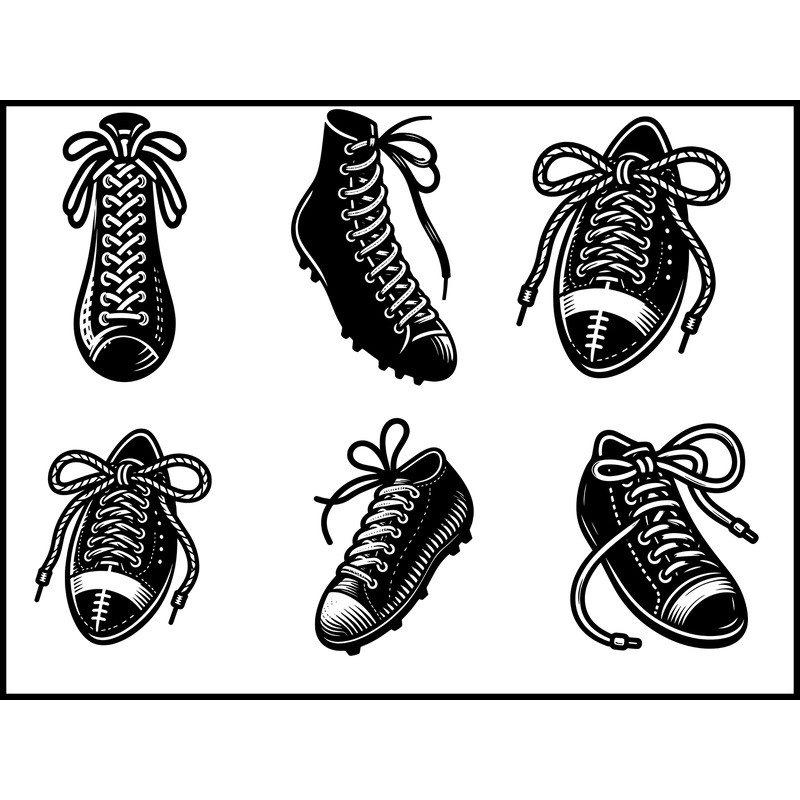 Football Shoes Svg Bundle 1