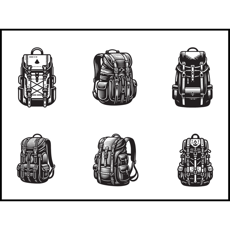 HIKING BACKPACK Svg Bundle 1