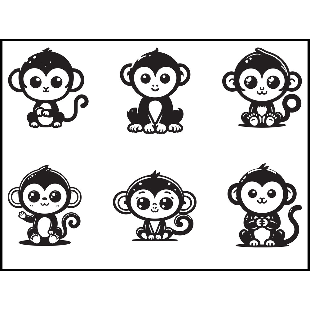 Monkey Svg Bundle 1