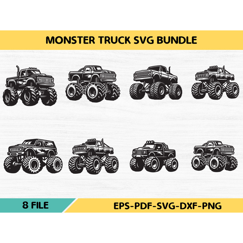 Monster Truck Svg Bundle 0