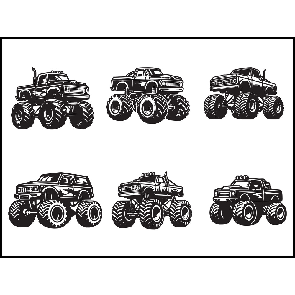 Monster Truck Svg Bundle 1
