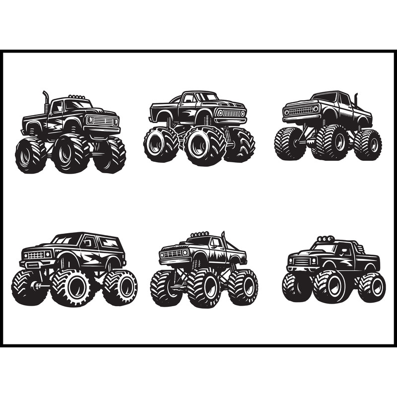 Monster Truck Svg Bundle 1