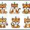 Cute Tiger Birthday Svg Bundle 1