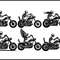 Skull Riding Motorcycle SVG Bundle 1