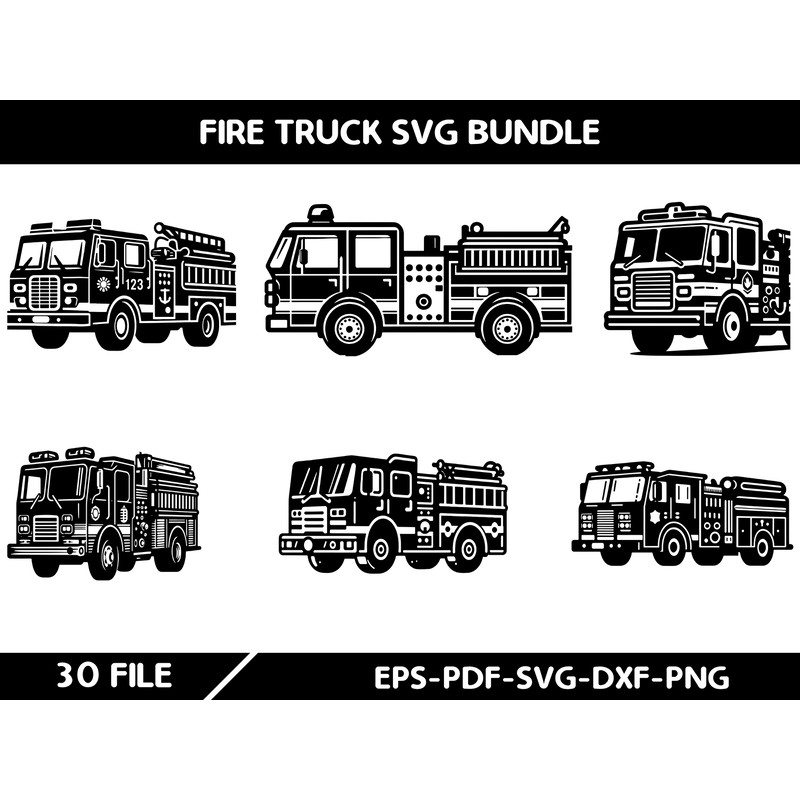 Fire Truck Svg Bundle 0