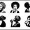 African Women Drinking Water Svg Bundle 1
