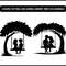 Couple Sitting On Swing Under Tree Svg Bundle 2