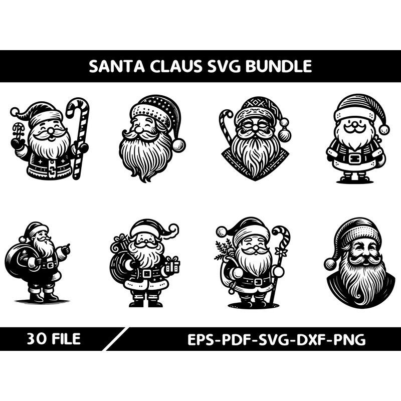 Santa Claus Svg Bundle 0