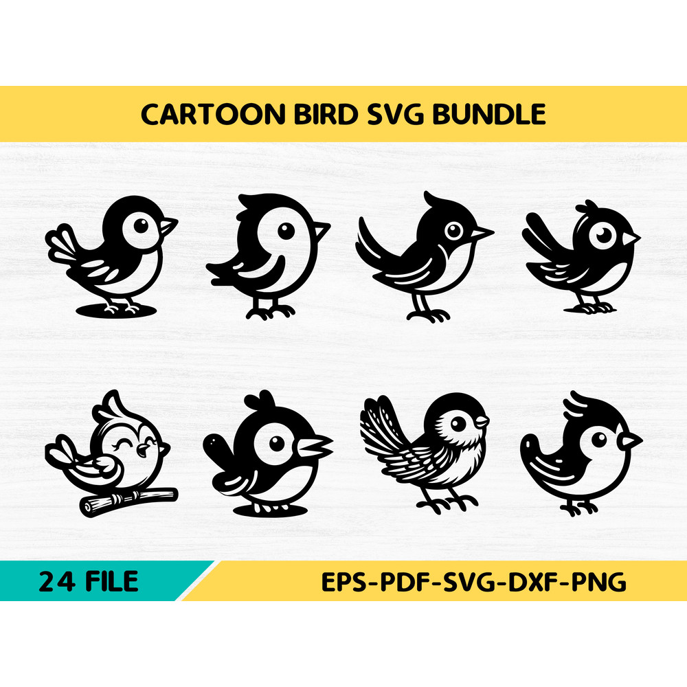 Cartoon Bird SVG 0