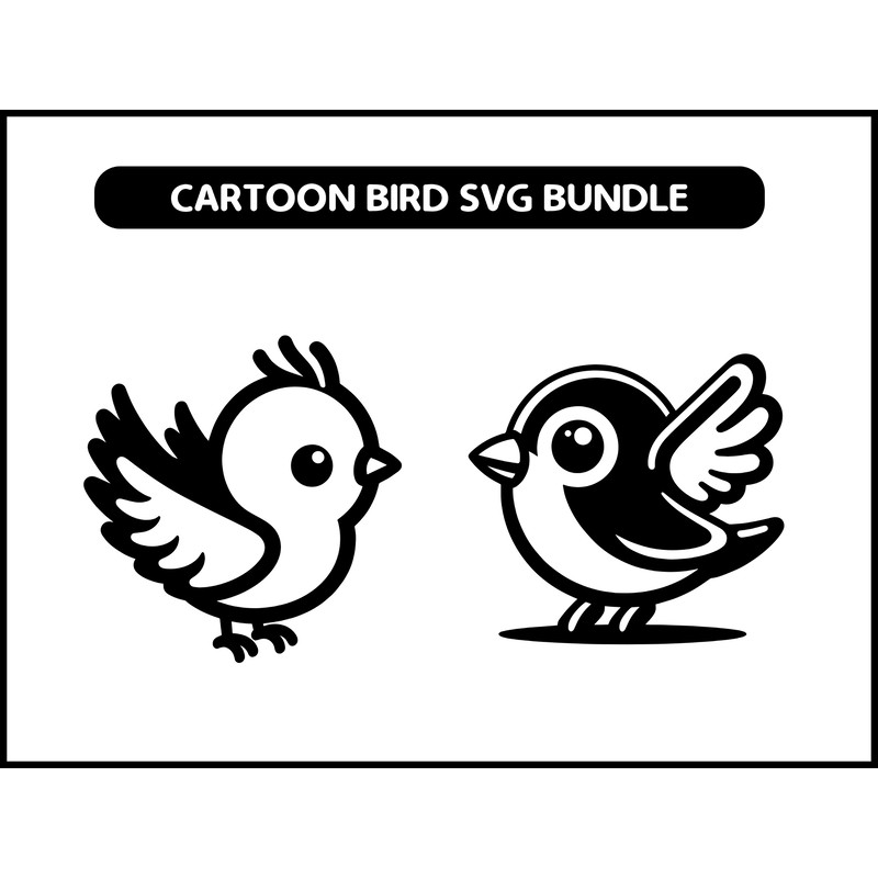 Cartoon Bird SVG 2