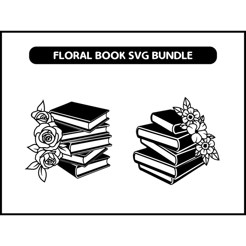 Floral Book Svg Bundle 2