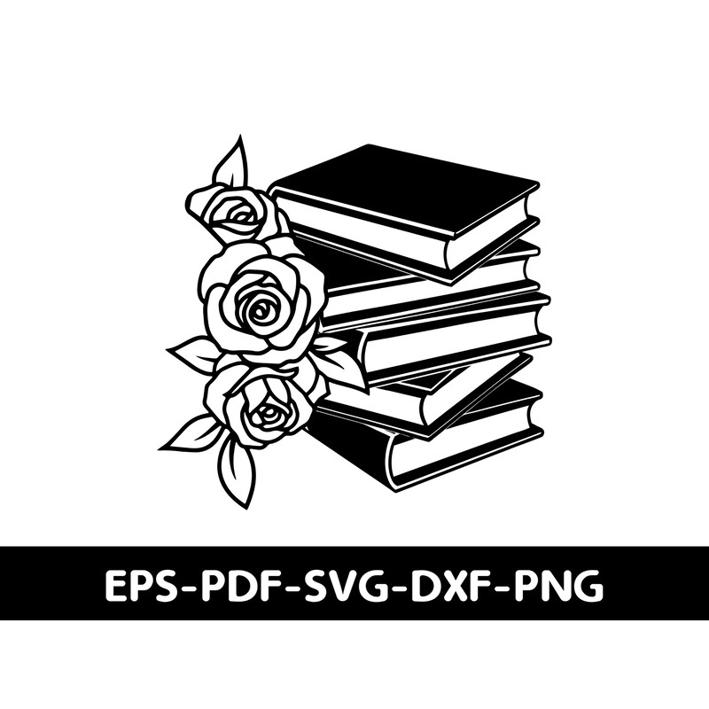 Floral Book Svg 0