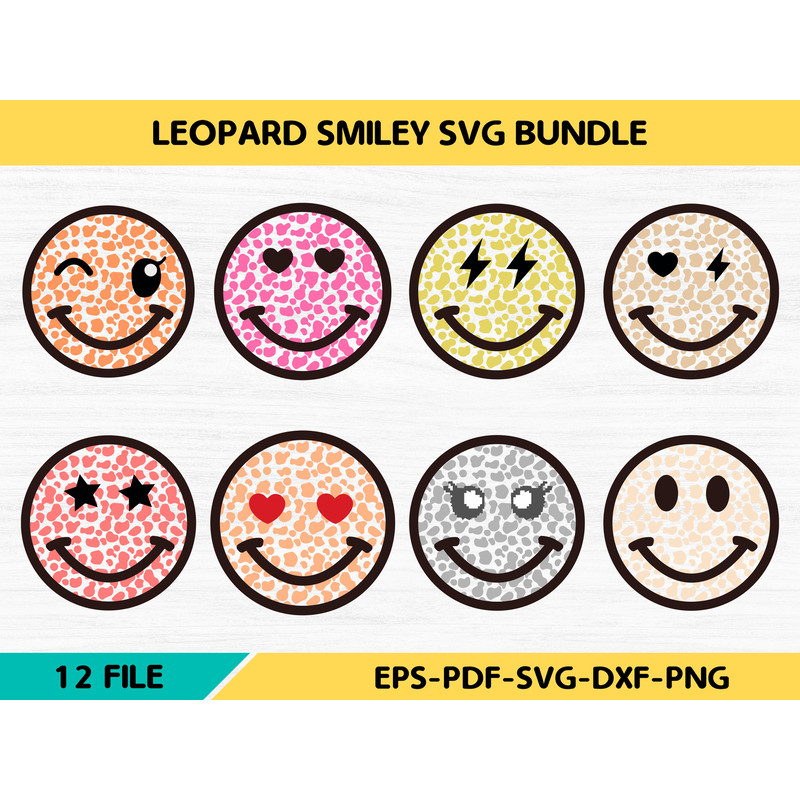 Leopard Smiley SVG Bundle 0