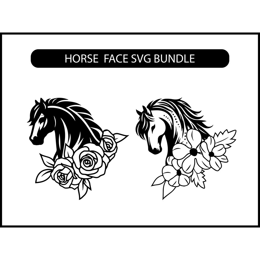 Flower Horse Svg 2