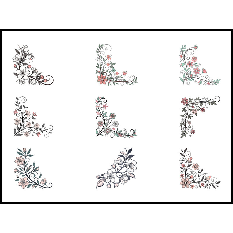 Floral Border Svg Bundle 1