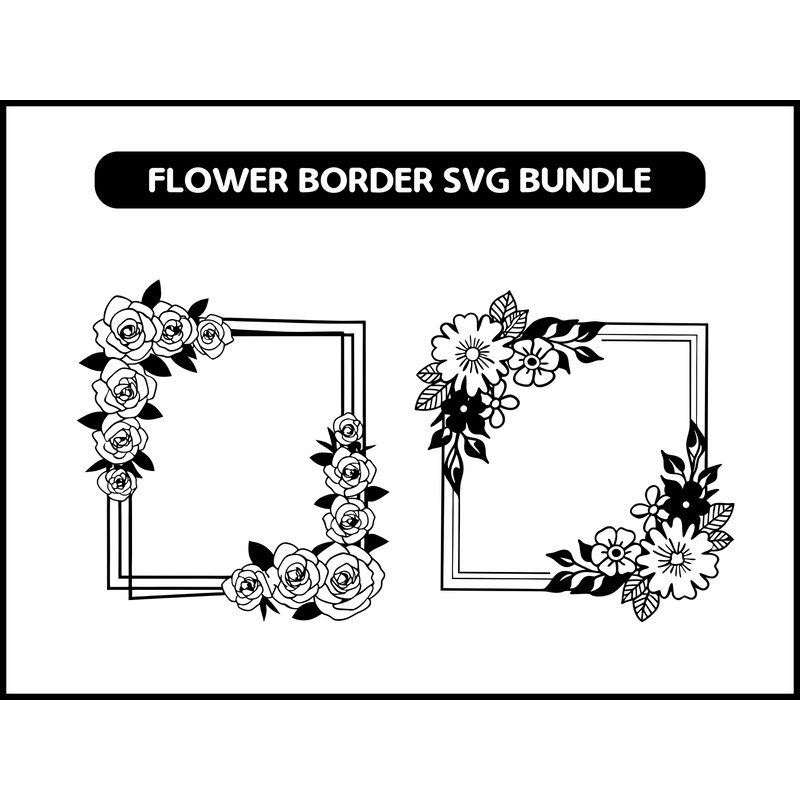 Flower Border Svg Bundle 2
